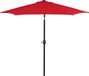 Springos Parasol | Parasol à mât | Inclinable | Hydrofuge | Protection UV | Rouge | 250 cm