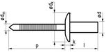 Masterfix Popnagel 4x9,5mm GWD - RVS(A2)/RVS(A2) - (Per 500 stuks)