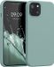 kwmobile telefoonhoesje geschikt voor Apple iPhone 13 - Hoesje met siliconen coating - Smartphone case in mintgroen