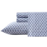 Laura Ashley Home Kingsize lakenset, zachte satijnen katoenen beddengoedset - Slank, glad en ademend, blauw