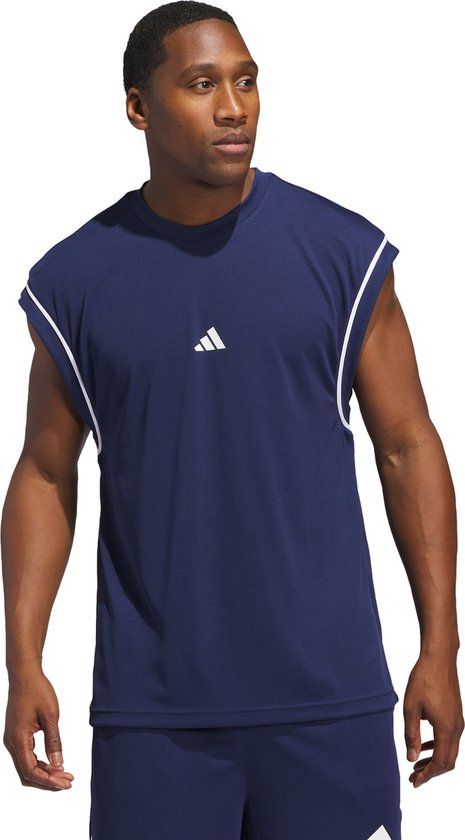 Adidas Performance Adidas Basketball All-World Mouwloze Tanktop - Heren - Blauw - XXL