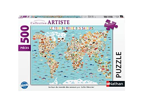 Puzzles Nathan - Puzzel 500 stukjes - De wereld van Saveurs/Julie Mercier volwassenen, 4005556872909