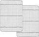 Sans marque Grille de refroidissement rectangulaire en acier inoxydable 2 pièces