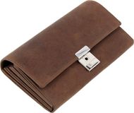 Alassio Oberportefeuille leer 18,5 cm - Unisex - Horizontaal - bruin