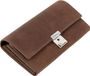 Alassio Oberportefeuille leer 18,5 cm - Unisex - Horizontaal - bruin