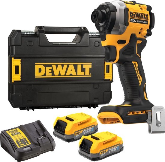 DeWalt DCF850E2T Accu Slagschroevendraaier | 18V XR Powerstack | Set | 2 x accu + lader | In TSTAK