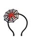 Folat Happy Spinnenweb haarband tiara met spin zwart met rood
