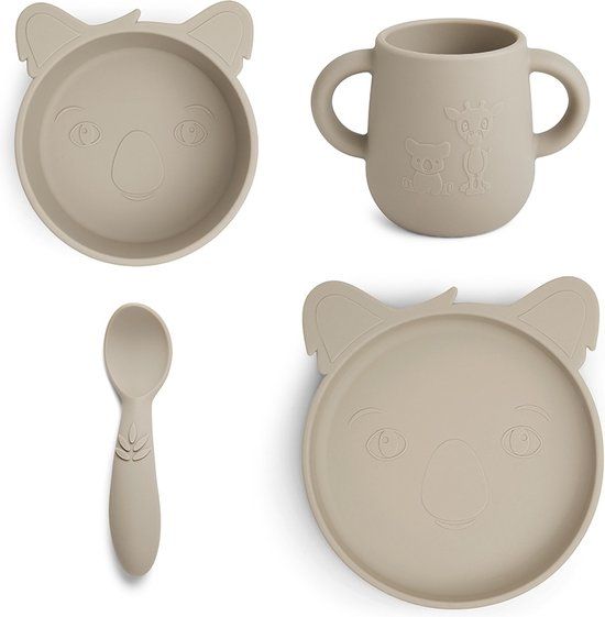 Nuuroo Siliconen Eetsetje Lykke Koala 4-delig - Cobblestone