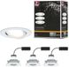 Paulmann LED-inbouwlamp Nova Plus Coin Basisset zwenkbaar IP65 rond 93 mm 3x6W 2700K Blanc mat