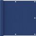 vidaXL Balkonscherm 90x600 cm Oxford stof blauw