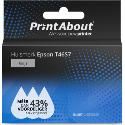 PrintAbout Inktcartridge T46S7 Grijs - Geschikt voor Epson
