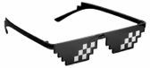 Zonnebril Pixel, noir, style 8-bit, 1 pièce