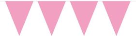 Folat 60135 - vlaggetjesslinger XL - ca. 10 m lang - 15 vlaggetjes van elk 43 x 29 cm - babyroze