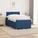 vidaXL Boxspringbed met matras met hoofdeinde Blauw 120 x 200 cm Stof