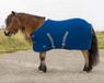 QHP Shetland Fleecedeken met Singels Donkerblauw