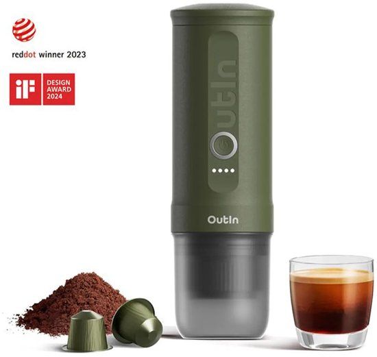 Outin Nano - Draagbare elektrische espressomachine - Groen