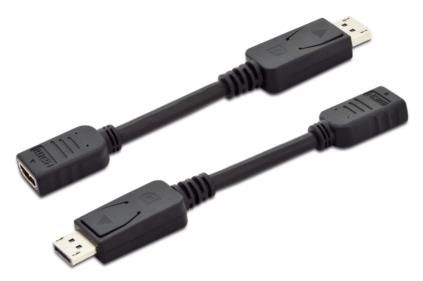 Digitus AK-340400-001-S - DisplayPort kabel - 0,15 m - Zwart