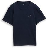 Tom Tailor - T-shirt met print - Maat M - sky captain blue