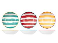H&h Set van 12 soepborden Mix & Match gesorteerd 20,5 cm
