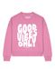 Watapparel Sweatshirt 'Good vibes only ' rosa / wit