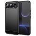 Honor Coque TPU Brossé Fibre de Carbone Noire