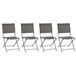 Hespéride Axant Tuinstoelen, inklapbaar, antraciet & grafiet, 4 stuks