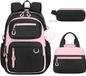 Unyqoos® Stijlvolle en Waterdichte Schoolrugzakset voor Meisjes met Lunchtas en Etui