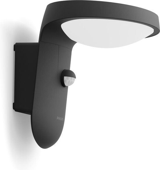 Philips LED Philips Tyla Solar LED Wall Light - Anthracite - Round - With Sensor