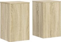 vidaXL Plantenstandaard 2 stuks Sonoma eiken bewerkt hout 30 x 30 x 50 cm