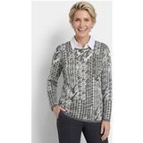 Goldner Blouse met open overhemdkraag - wit - Gr. 54