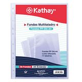 Kathay 86556500 showhoezen, A4, 11-voudig geperforeerd, polypropyleen, 50 stuks