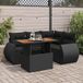 Maison Exclusive - Salon de jardin 5 pièces avec coussins, rotin synthétique noir