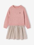 VERTBAUDET Icecat 2-in-1 jurk met lange mouwen roze (poederkleur)