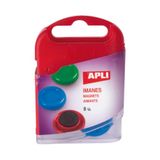 APLI 12673 Magneten Diverse kleuren 8 stuks