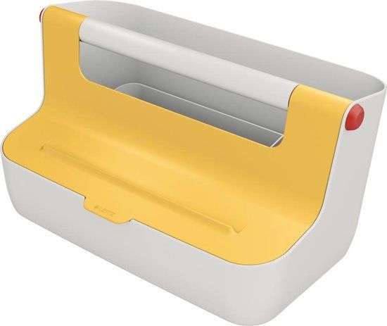 Leitz Cosy Draagbare Opbergdoos Met Vakjes - Warm Geel