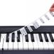 INF Verwijderbare piano- en toetsenbordlabels 61 toetsen Wit