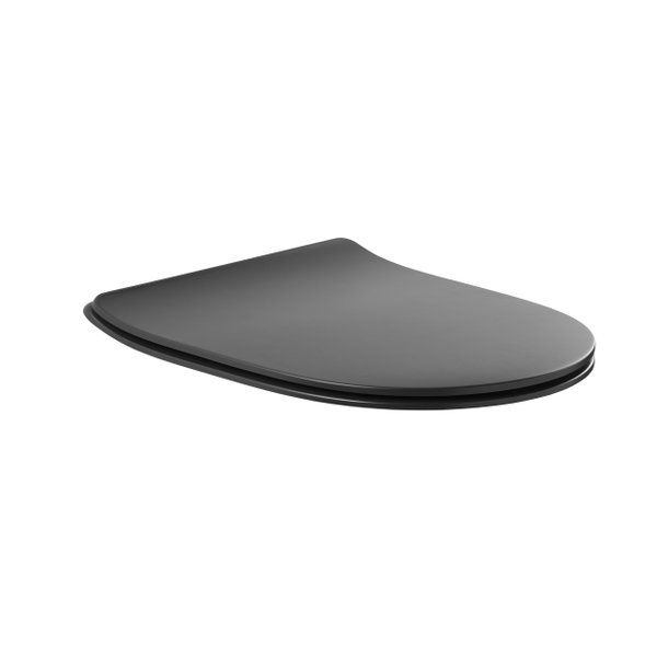 QeramiQ Fortune Slim toiletzitting met softclose en quickrelease mat zwart 400383