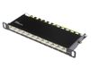 Alcasa GC-N0133 Patchpaneel 0.5U 12 Poorts Cat6a RJ45 S/UTP Zwart