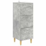 vidaXL Ladekast Betongrijs 33 x 34,5 x 90 cm Bewerkt hout