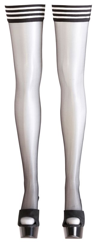 Cottelli Collection Kousen met gestreepte rand Maat 1