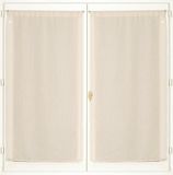 Atout Ciel Paar gordijnen, reliëf, met stangdoorvoer, klaar om op te hangen, 2 x 60 x 90 cm, beige