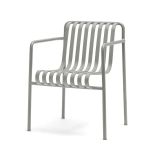 HAY Palissade Chaise de salle à manger avec accoudoirs Gris ciel