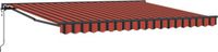 vidaXL Uitschuifbare luifel Oranje en bruin 350 x 250 cm Polyester