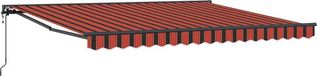 vidaXL Uitschuifbare luifel Oranje en bruin 350 x 250 cm Polyester