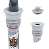 OTraki Joint de slang voor wasmachine, 35-40 mm, adapter tegen geurtjes van grijze siliconen, aansluiting voor tuyau de vidange avec bouchon, pour tuyau de lave-line, vier de cuisine, salle de bain