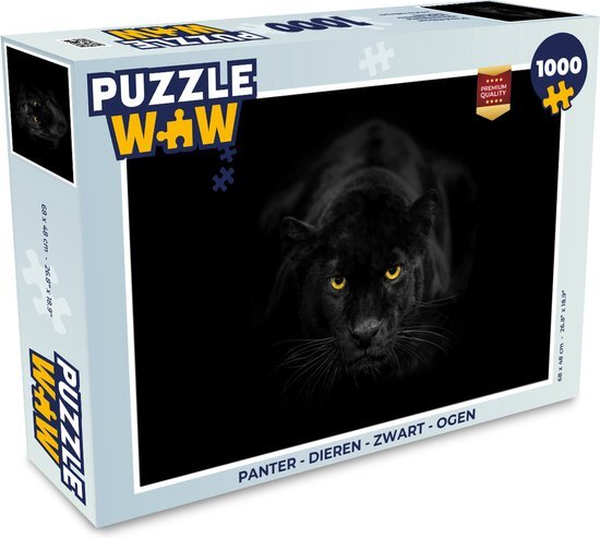 MuchoWow Puzzel Panter - Dieren - Zwart - Ogen - Legpuzzel - Puzzel 1000 stukjes volwassenen - Sinterklaas cadeautjes - Sinterklaas voor grote kinderen