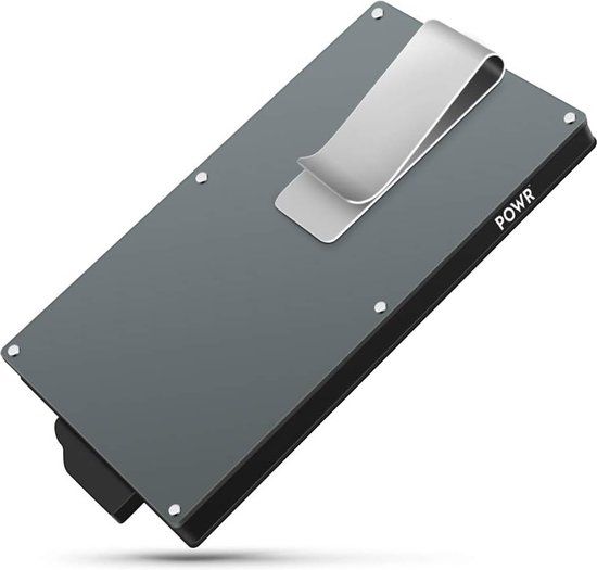 Powr Metalen RFID Kaarthouder - Slanke Aluminium Creditkaarthouder Met Pop-Up Mechanisme - Compacte Pasjeshouder voor Mannen en Vrouwen - Stijlvolle Kaartbeschermer