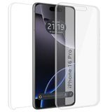 Dubbele, iPhone 16 Pro (6,3) Dubbele, transparante hoes van PC + TPU Full Body 360