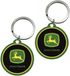 Nostalgic Art Merchandising John Deere Sleutelhanger Tractor/trekker - 2 stuks - Groen - Staal/Epoxy - 4,5 x 6 cm