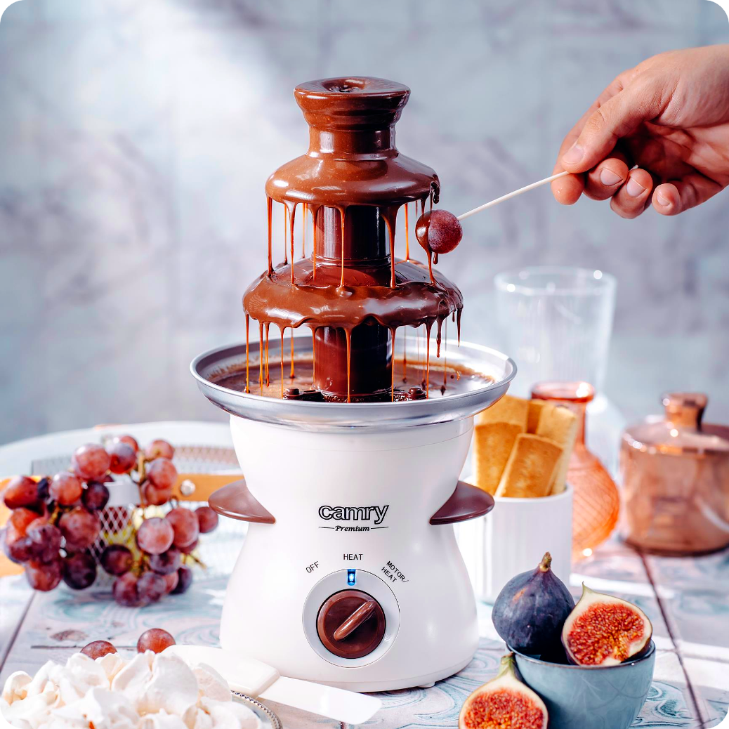 CAMRY CR 4457 Chocoladefontein, roestvrij staal, wit